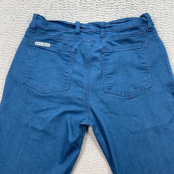 Blue Delta Jeans Men's Size 30X31 Blue Denim 5 Pocket Custom Made Stretch - Picture 10 of 11